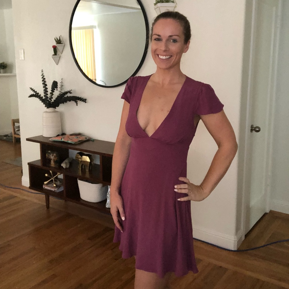 Purple/magenta short cocktail dress